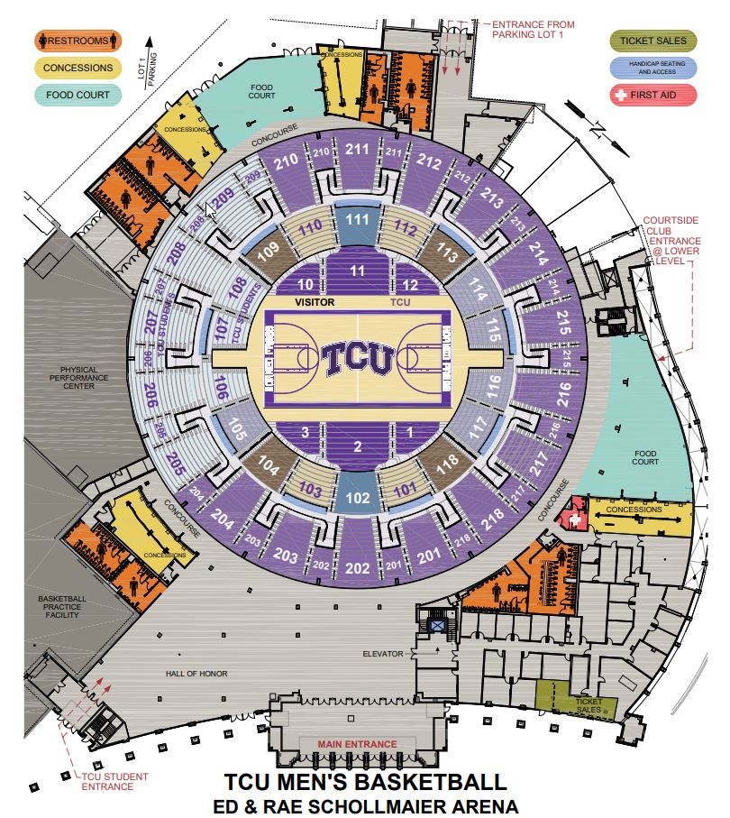 Tcu Basketball Stadium Seating Chart